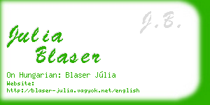 julia blaser business card